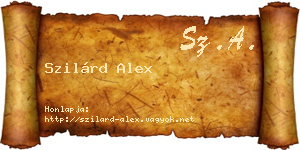 Szilárd Alex névjegykártya