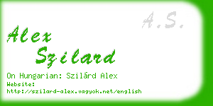 alex szilard business card